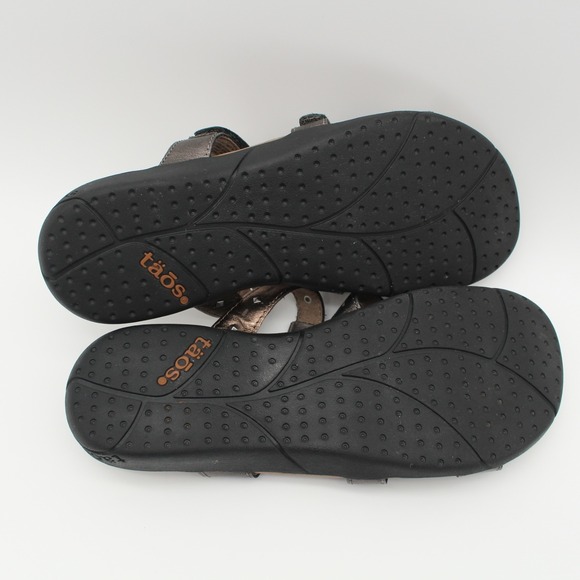 Taos Slide Sandals Womens Size 7 Bronze Leather - Picture 8 of 11